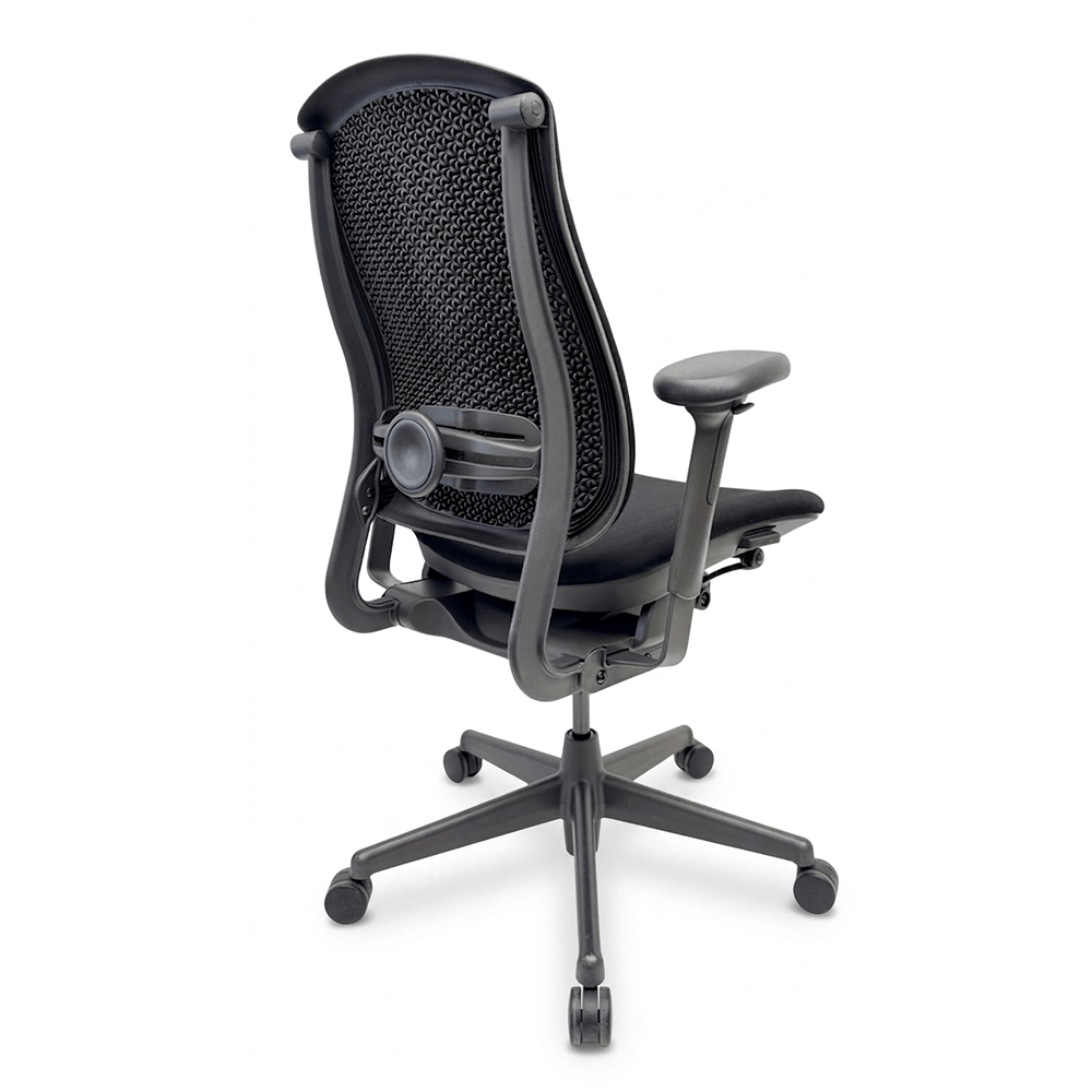 HERMAN MILLER Celle Chaise de bureau nouveau tissu - tissu noir / base croisée – Image 5