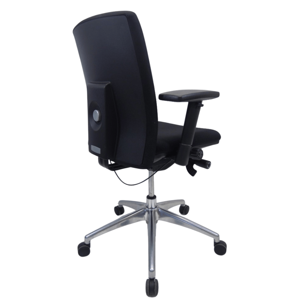 JETCHAIR 14 Chroom Chaise de bureau nouveau tissu - tissu noir / base croisée – Image 4