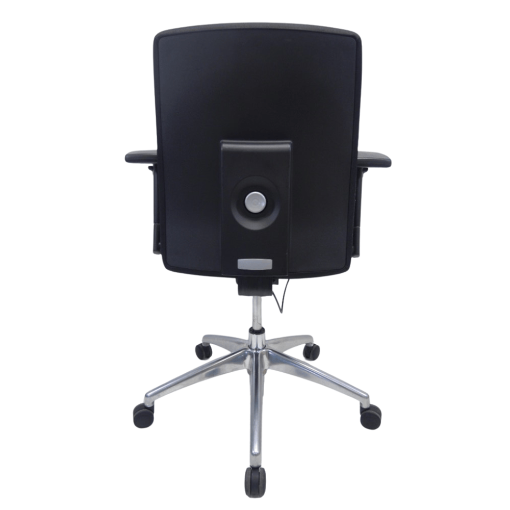 JETCHAIR 14 Chroom Chaise de bureau nouveau tissu - tissu noir / base croisée – Image 5