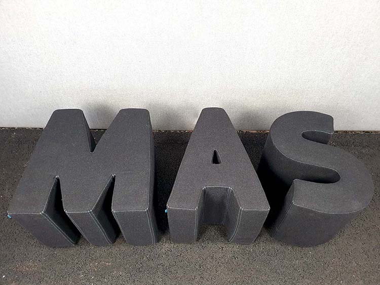 MAS Decoratie akoestisch dempend H46 - zwart stof / grijs - Afbeelding 2