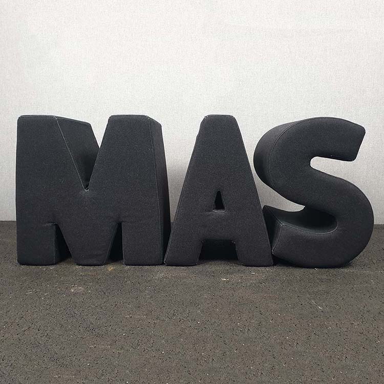 MAS Decoratie akoestisch dempend H46 - zwart stof / grijs