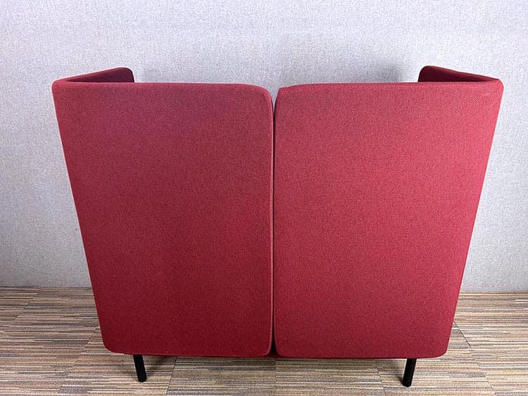 AHREND Charge Collection Zitbank 2-zit akoestisch design Basten Leijh B150xD75xH140 - bordeaux stof / zwart hout - Afbeelding 4