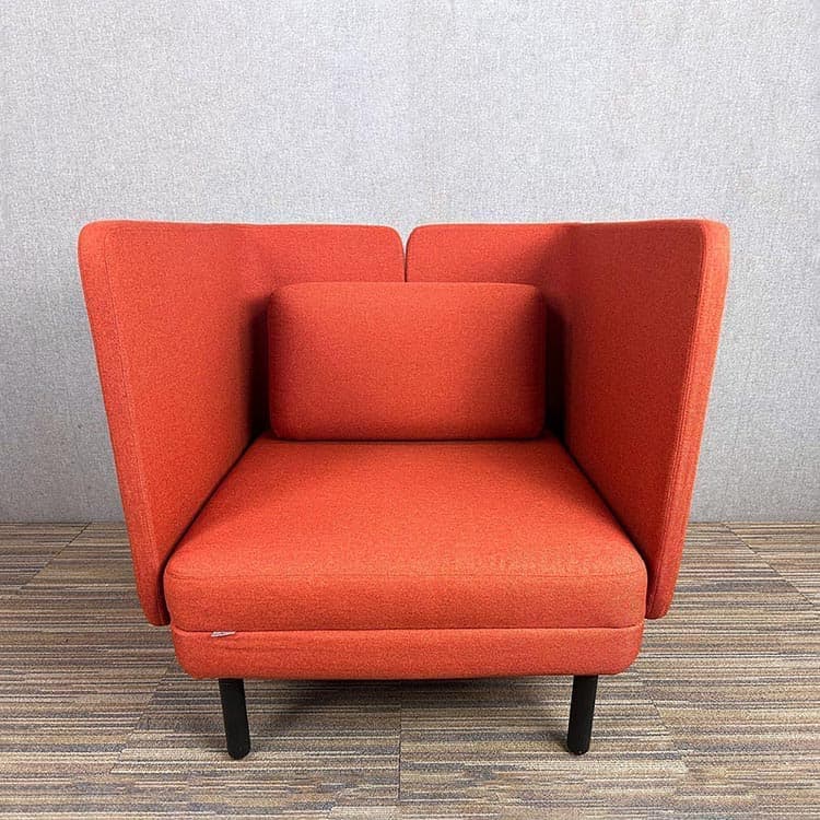 AHREND Charge Collection Armchair design Basten Leijh - medley dark orange fabric / black wood - Image 2