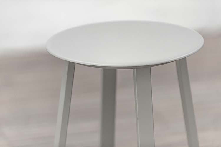 HAY Revolver Stool Bar Stool low - grey metal / white wood four-leg - Image 6