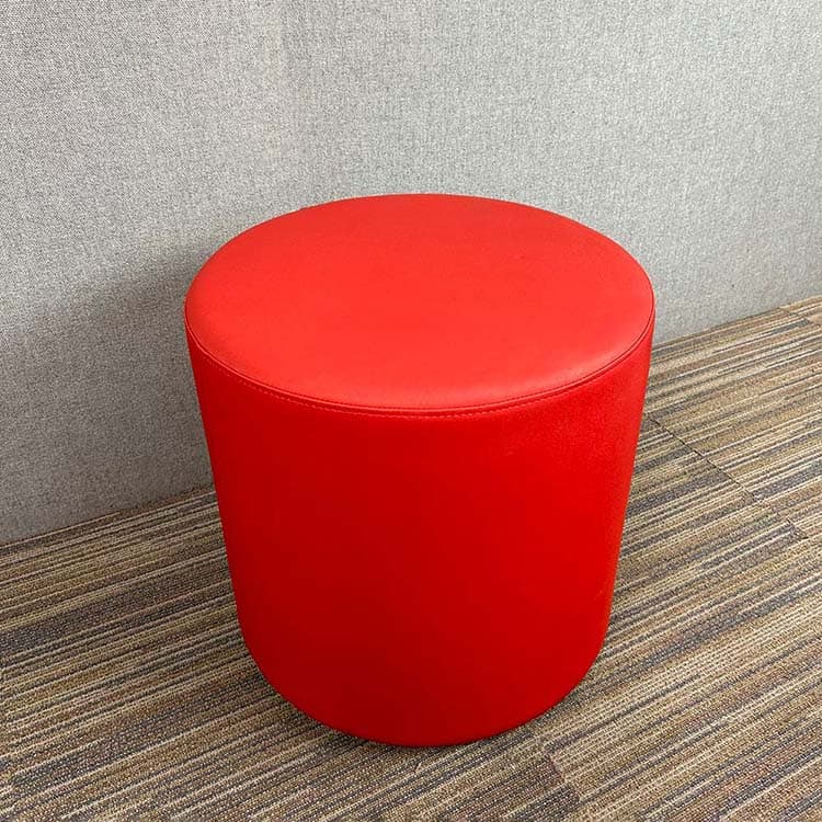 Poef B45xL45xH45 - rood stof - Afbeelding 2