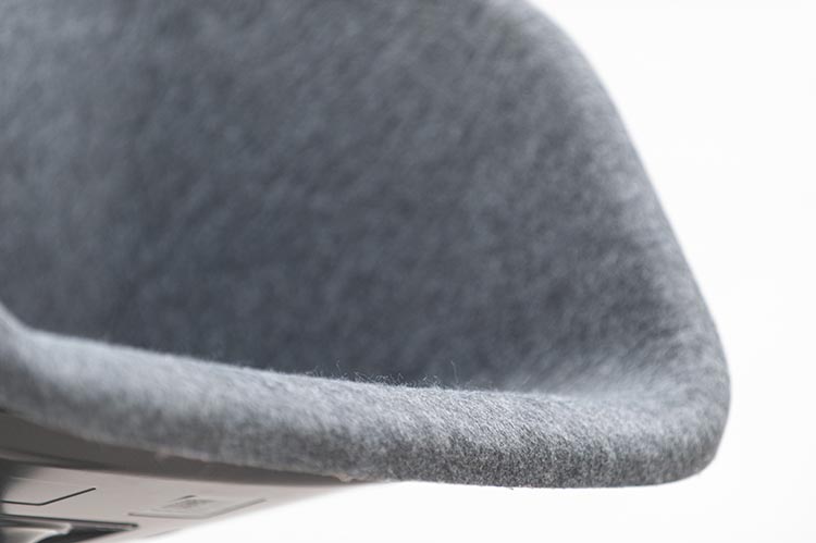 AHREND P4 Shell Chair Chaise de réunion design - feutre d’anthracite / noir base étoile – Image 12