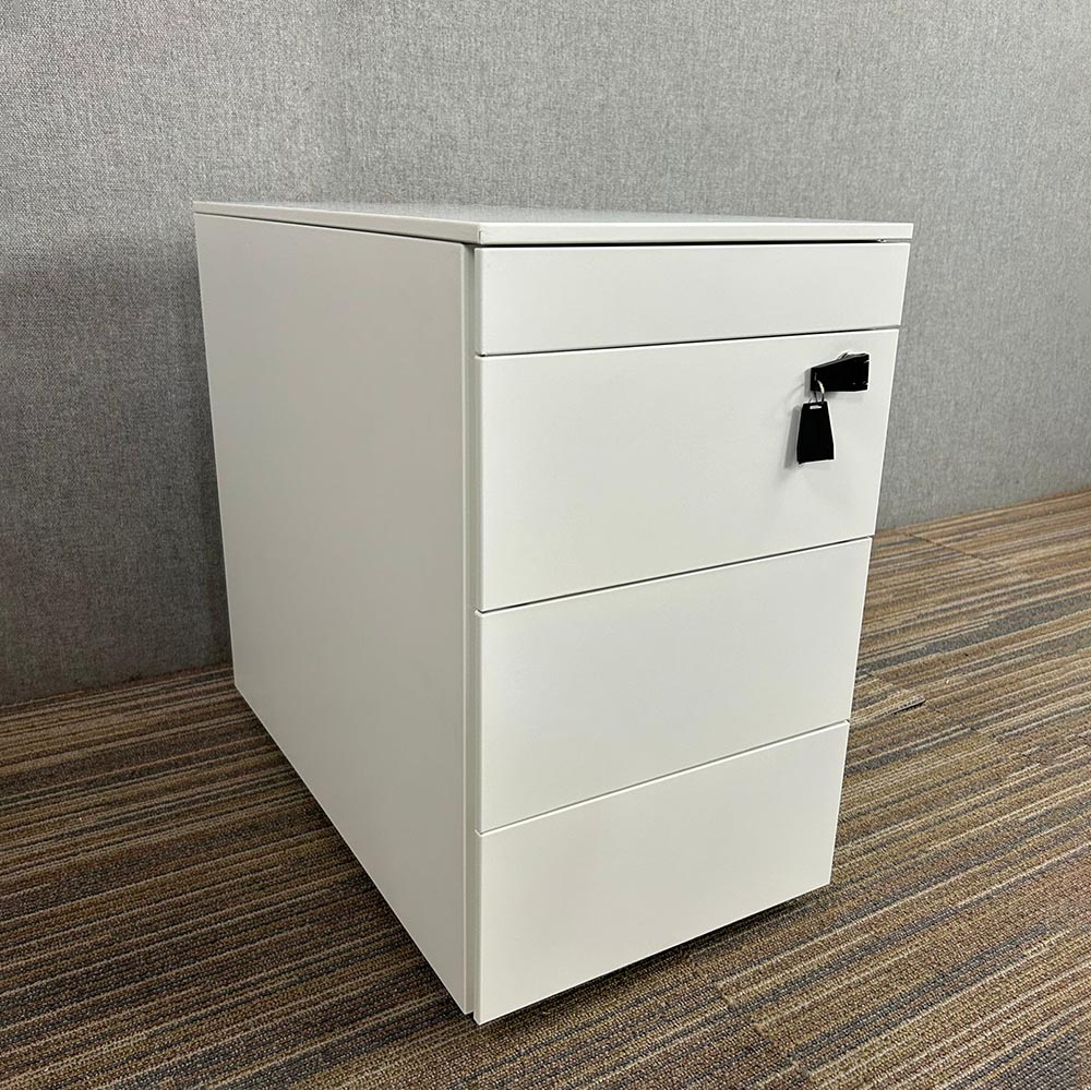 AHREND Bloc-tiroirs H54xB32xD60 - métal blanc – Image 2