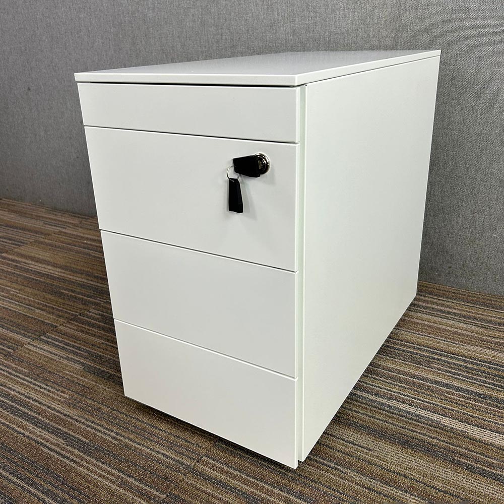 AHREND Bloc-tiroirs H54xB32xD60 - métal blanc – Image 3