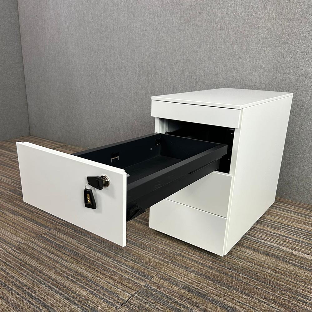 AHREND Bloc-tiroirs H54xB32xD60 - métal blanc – Image 4