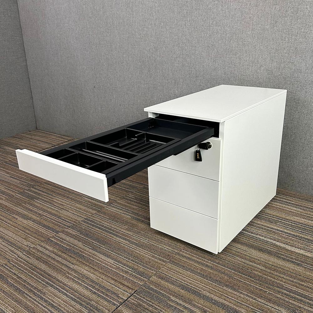 AHREND Bloc-tiroirs H54xB32xD60 - métal blanc – Image 5