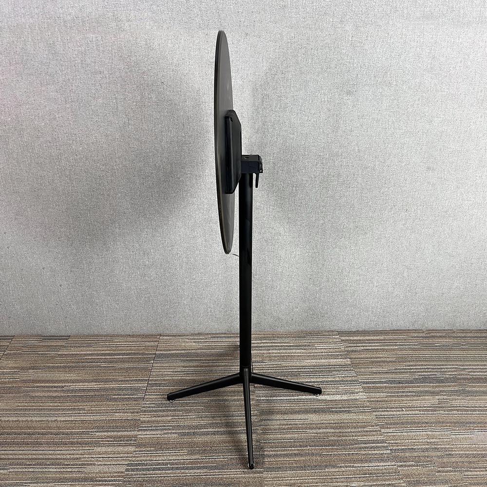 ENEA Table bistro pliable B70xD70xH110 - hpl noir / métal noir – Image 2