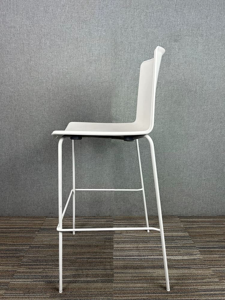PEDRALI Tweet 892 Stool - white / white plastic / white metal four-leg - Image 2