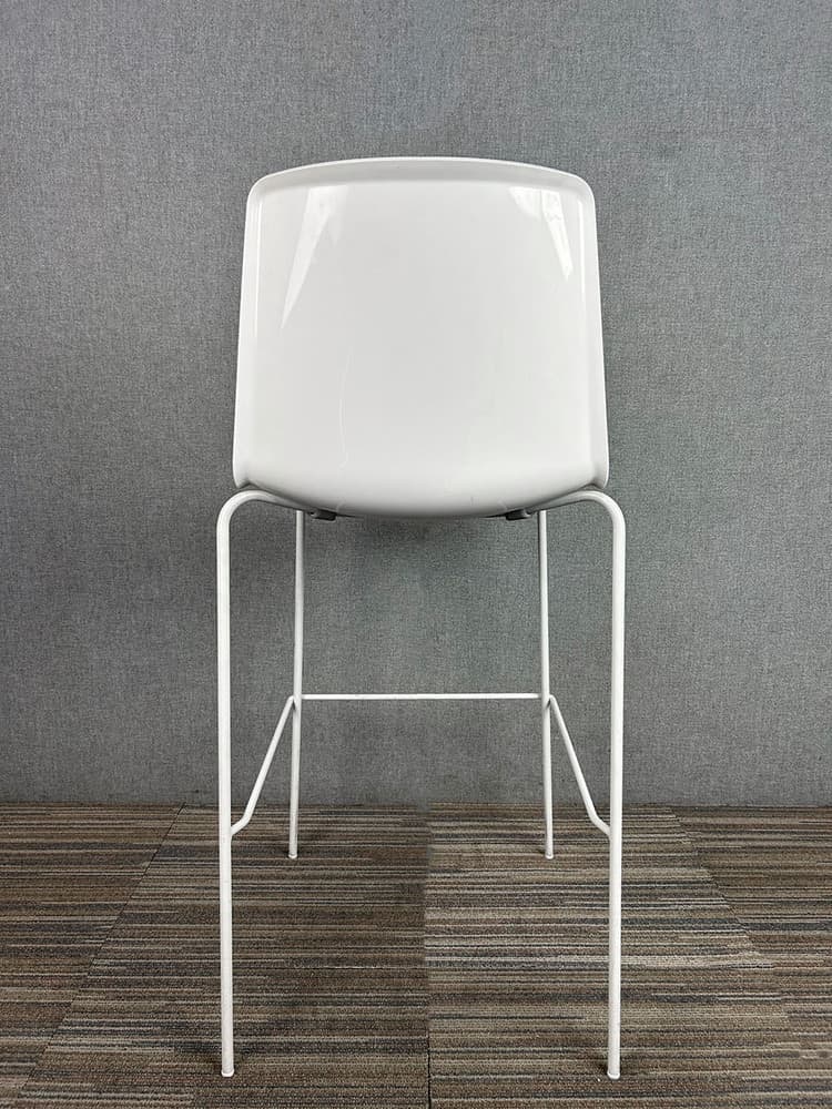 PEDRALI Tweet 892 Stool - white / white plastic / white metal four-leg - Image 3