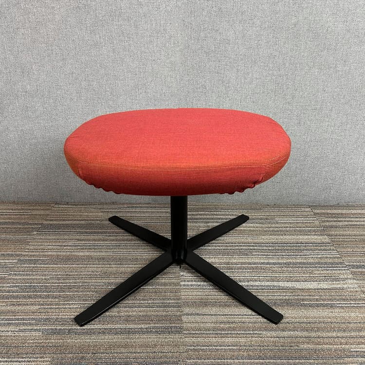 AHREND Queen Pouf - orange fabric / black metal - Image 2