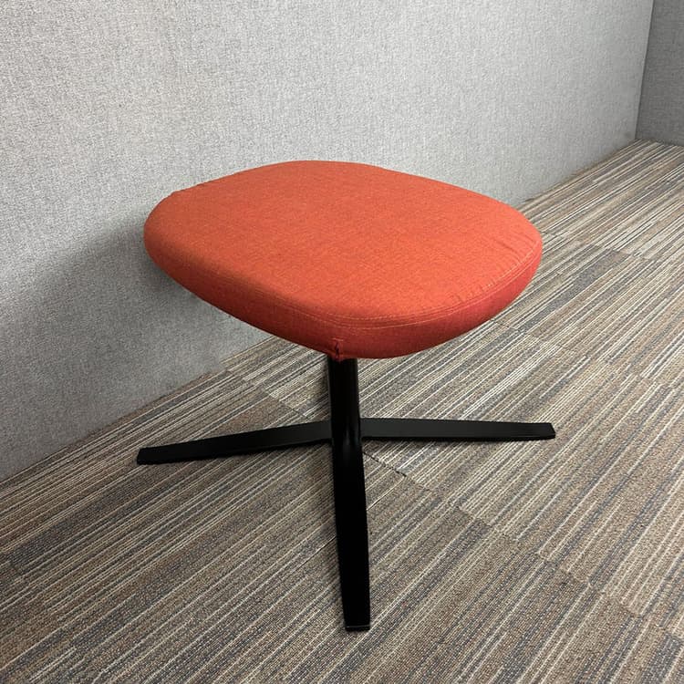 AHREND Queen Pouf - orange fabric / black metal - Image 3