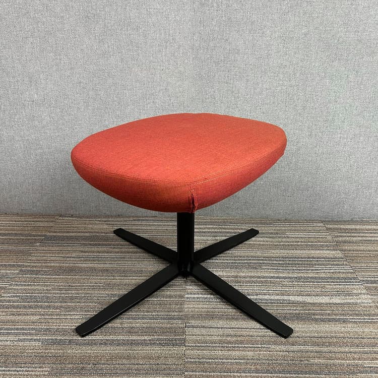 AHREND Queen Pouf - orange fabric / black metal - Image 5