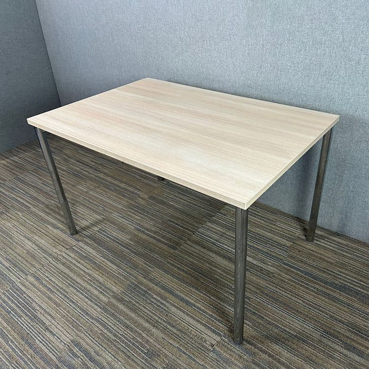 KUSCH+CO Table de cantine B120xD80xH74 - mélamine d’érable / chrome – Image 2