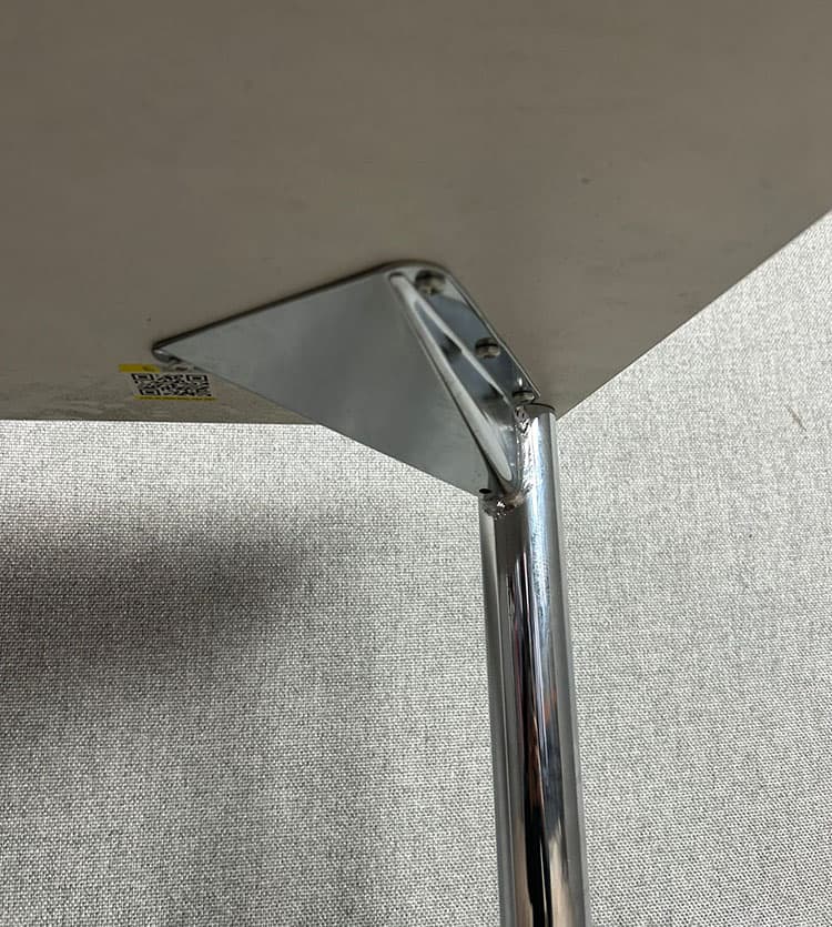 KUSCH+CO Table de cantine B120xD80xH74 - mélamine d’érable / chrome – Image 3