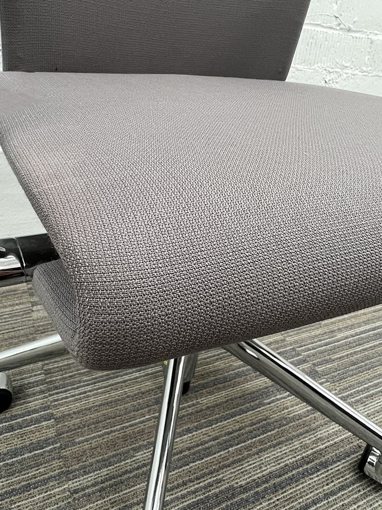 AHREND 350 Meeting Chair design Sigurd Rothe - grey fabric / chrome cross base - Image 7