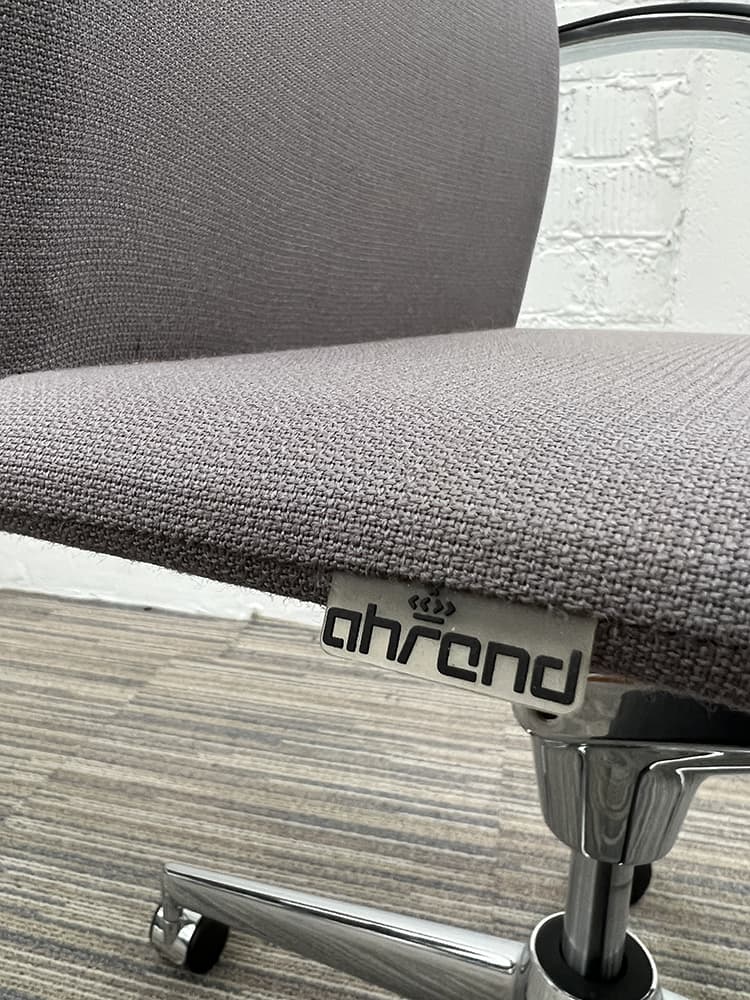AHREND 350 Meeting Chair design Sigurd Rothe - grey fabric / chrome cross base - Image 9