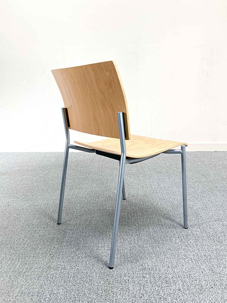 CASALA Feniks Reception Chair design Kressel + Schelle - light wood / grey metal four-leg - Image 5
