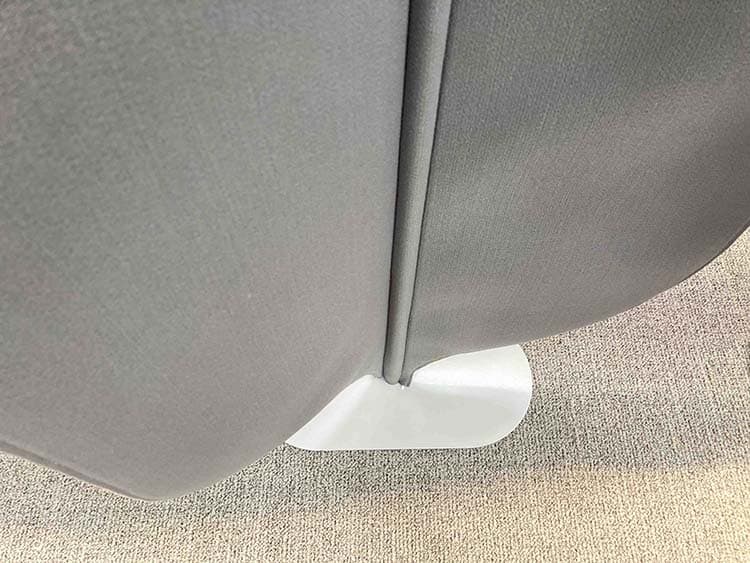 ALBERO Cloison acoustique design Quentin de Coster H130-190xB60 - tissu gris / métal gris plaque de base – Image 8