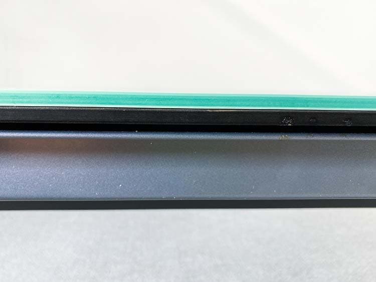 Desk B150xD50xH67 - tinted glass glass / grey metal four-leg - Image 12