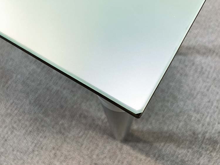 Desk B150xD50xH67 - tinted glass glass / grey metal four-leg - Image 13