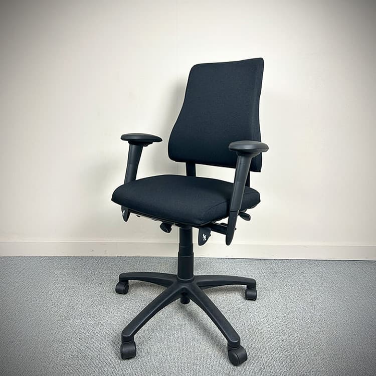 AXIA BMA 1.2 Bureaustoel refurbished stof - zwart stof / zwart kunststof kruisvoet - Afbeelding 2