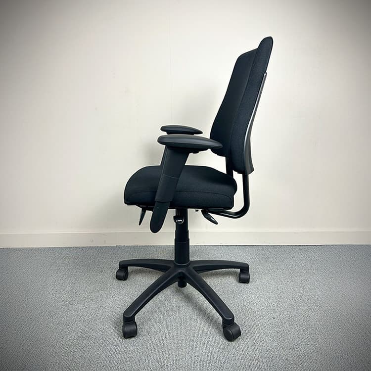 AXIA BMA 1.2 Bureaustoel refurbished stof - zwart stof / zwart kunststof kruisvoet - Afbeelding 3