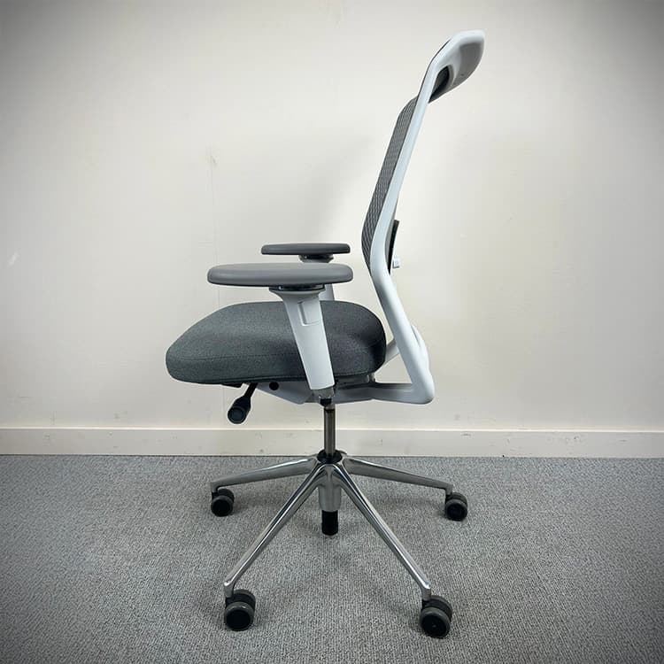 VITRA ID Chair concept Chaise de bureau - tissu gris / métal base croisée – Image 3