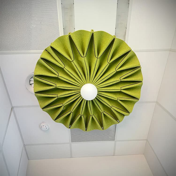 BUZZISPACE BuzziPleat Hanglamp B100xD100 - groen stof - Afbeelding 2
