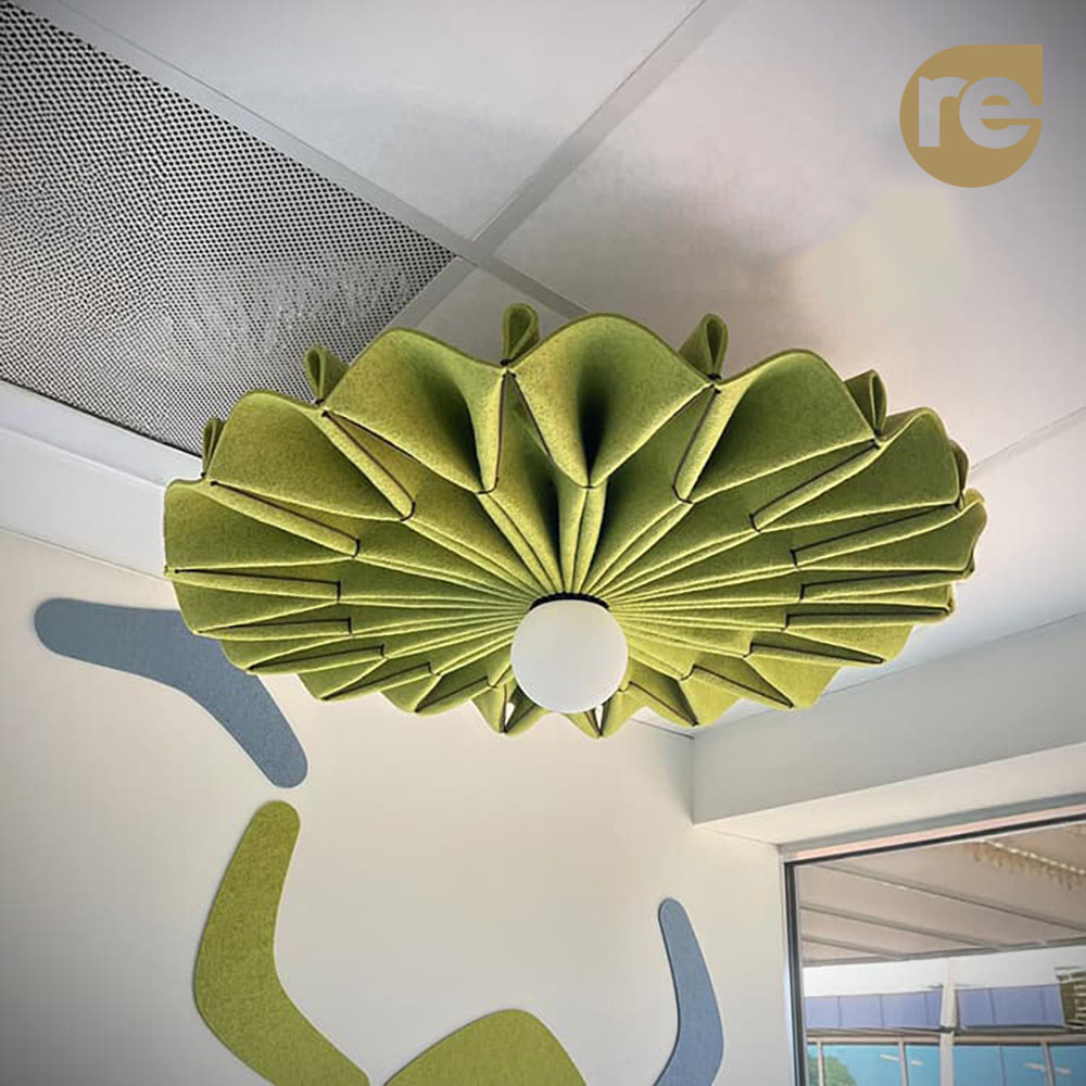 BUZZISPACE BuzziPleat Hanglamp B100xD100 - groen stof