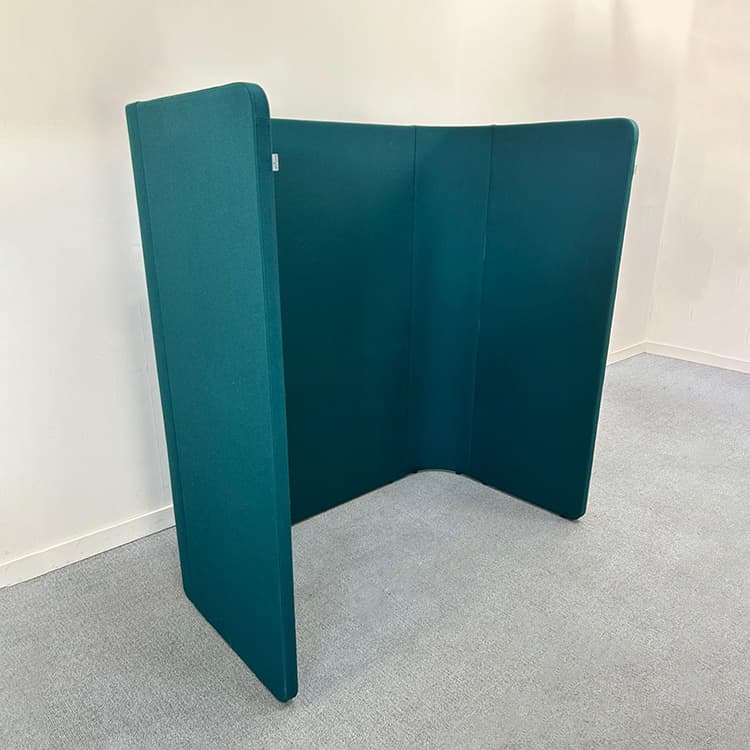 AHREND Cloison acoustique H160xB152xD90 - tissu bleu-vert – Image 2