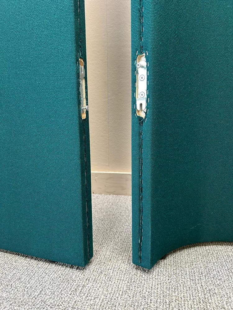 AHREND Cloison acoustique H160xB152xD90 - tissu bleu-vert – Image 5