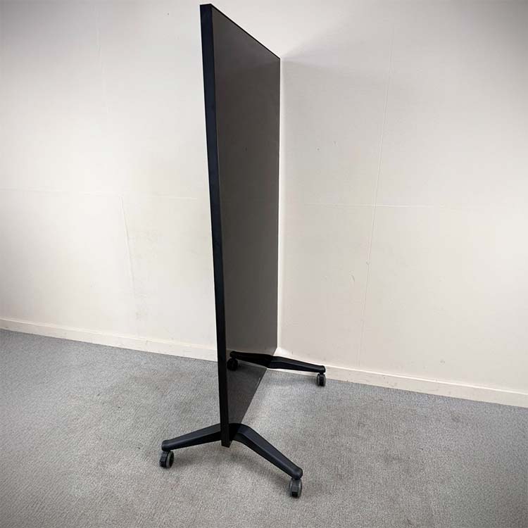 LEGAMASTER Tableau blanc B90xH195 - verre noir / plastique noir pied en y – Image 3