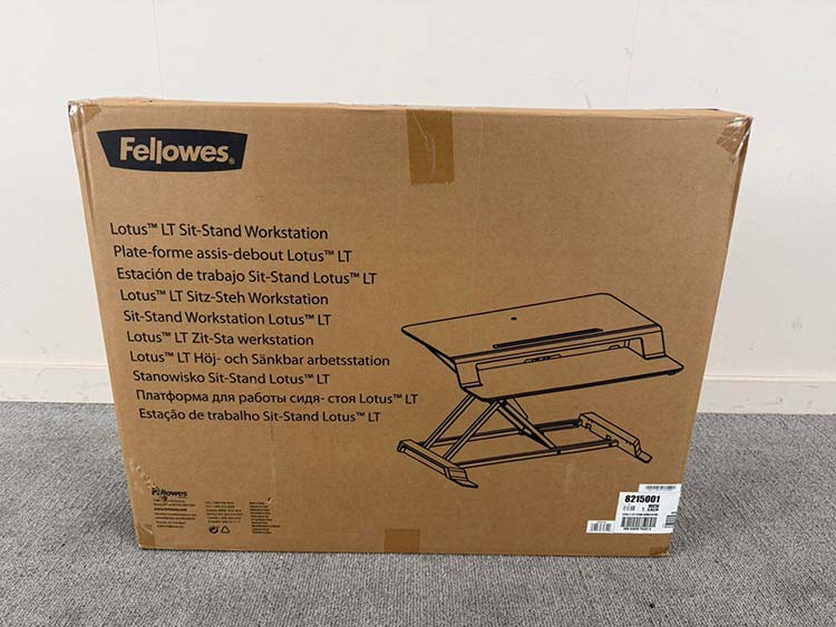 FELLOWES Electric Sit-Stand Desk - black plastic / black metal sled base - Image 7