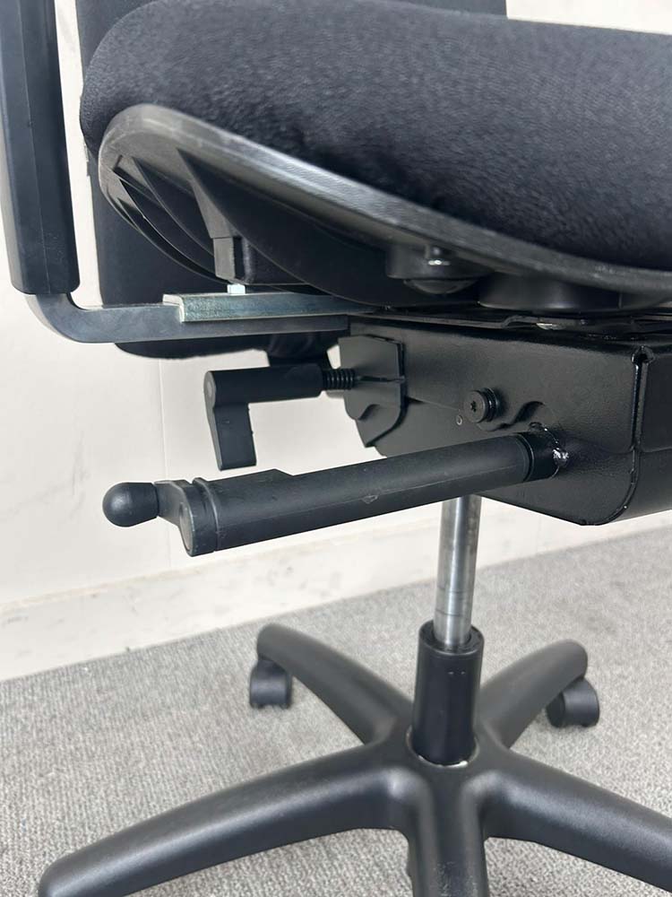 OFFICEMASTER Bureaustoel - zwart stof / kunststof kruisvoet - Afbeelding 6
