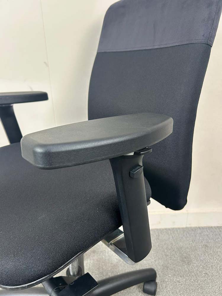 OFFICEMASTER Bureaustoel - zwart stof / kunststof kruisvoet - Afbeelding 8