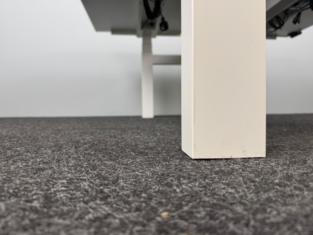VEYHL Electric Sit-Stand Double Workbench B180xD175xH65-130 - white melamine / white metal four-leg - Image 12