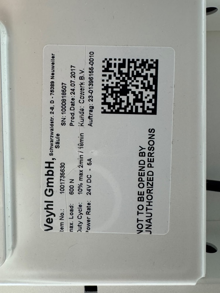 VEYHL Electric Sit-Stand Double Workbench B180xD175xH65-130 - white melamine / white metal four-leg - Image 13