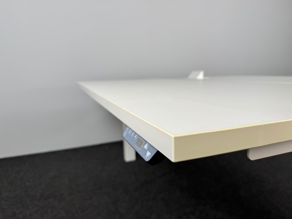 VEYHL Electric Sit-Stand Double Workbench B180xD175xH65-130 - white melamine / white metal four-leg - Image 9