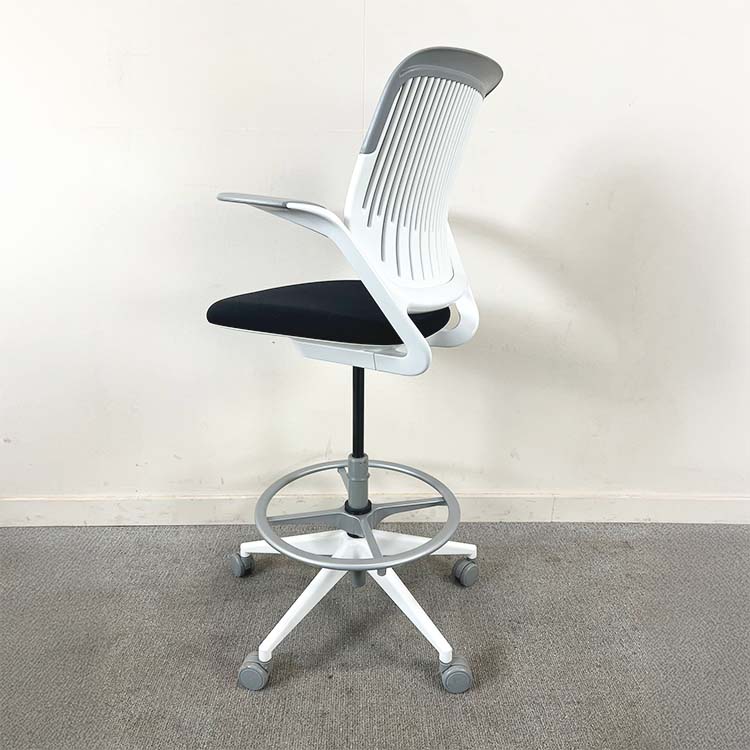 STEELCASE Bureaustoel - zwart / zilver stof / metaal kruisvoet - Afbeelding 4