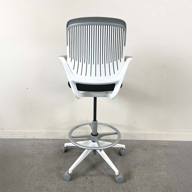 STEELCASE Bureaustoel - zwart / zilver stof / metaal kruisvoet - Afbeelding 5