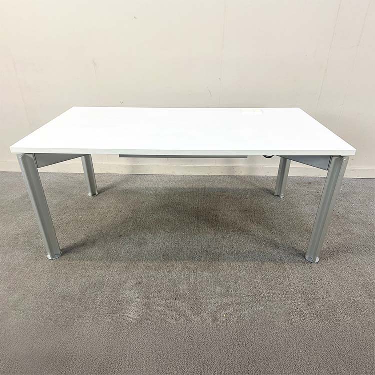 BULO H2O serie 1 Desk B160xD80 - white melamine / metal four-leg - Image 2