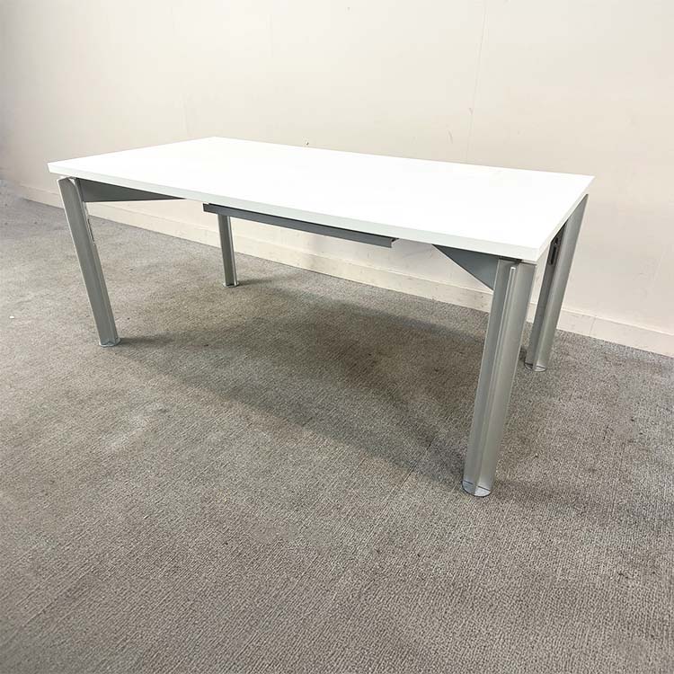 BULO H2O serie 1 Desk B160xD80 - white melamine / metal four-leg - Image 3