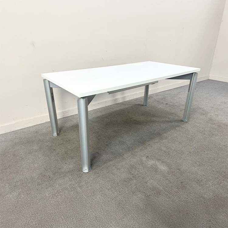 BULO H2O serie 1 Desk B160xD80 - white melamine / metal four-leg - Image 4