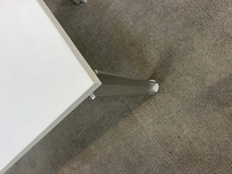 BULO H2O serie 1 Desk B160xD80 - white melamine / metal four-leg - Image 8