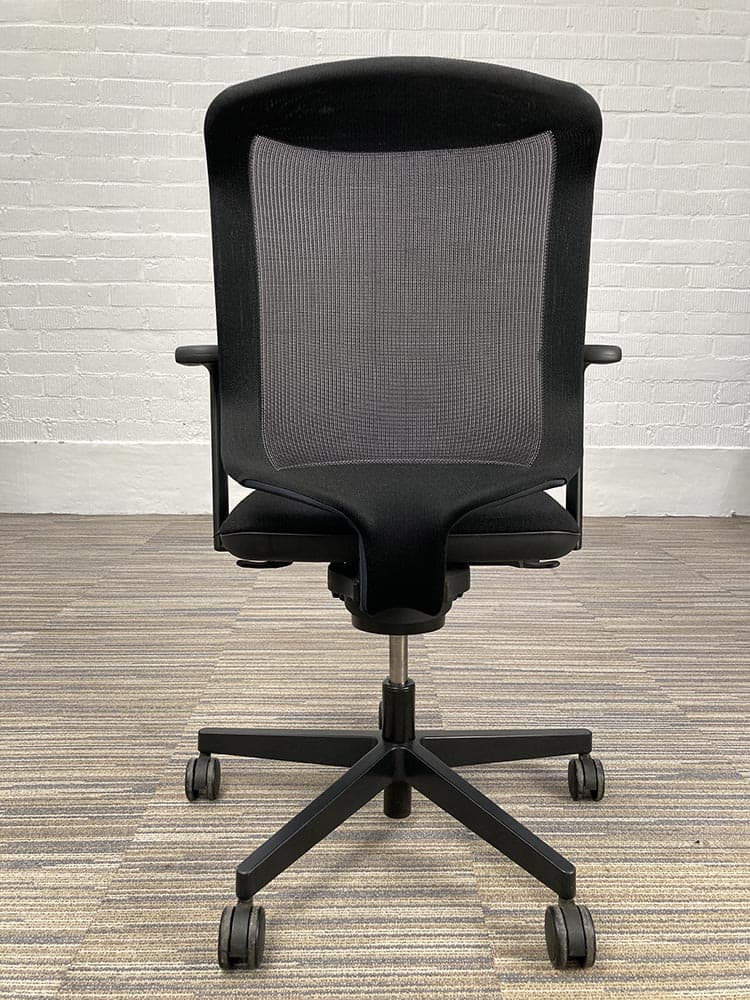 GIROFLEX 434 Bureaustoel - zwart stof / mesh / zwart metalen kruisvoet - Afbeelding 5