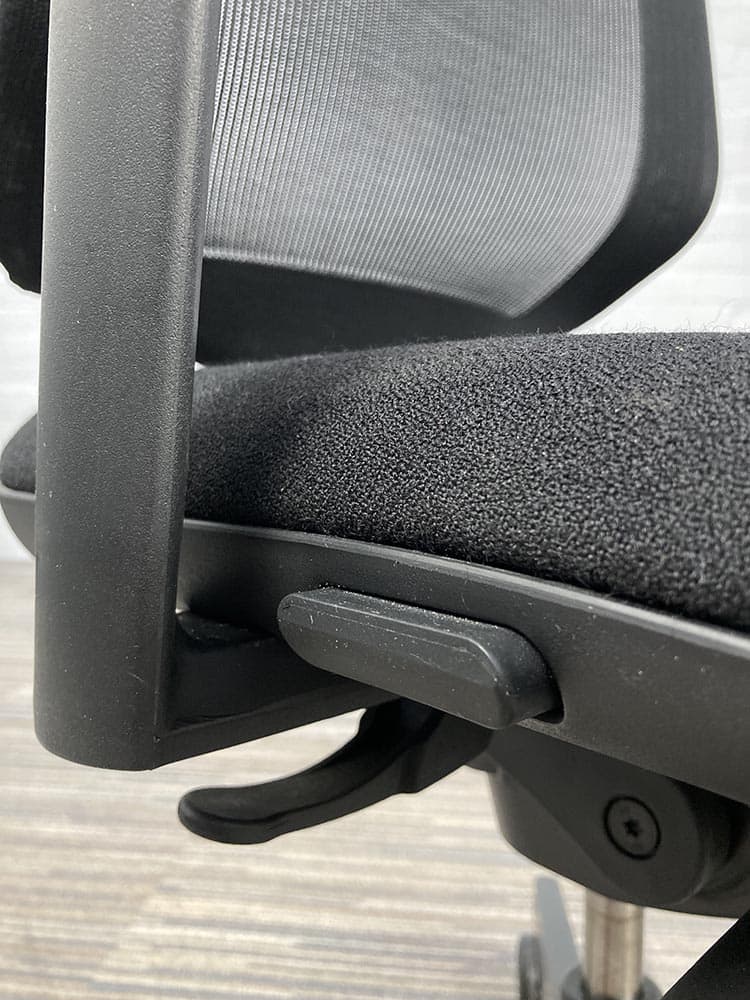 GIROFLEX 434 Bureaustoel - zwart stof / mesh / zwart metalen kruisvoet - Afbeelding 10
